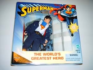 Hasbro Superman World's Greatest Hero Action Figure 20cm Con Cabina Telefonica E Vestiti In Stoffa