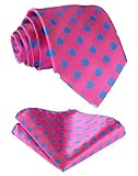 SetSense Men's Polka Dot Jacquard Woven Tie Necktie Set