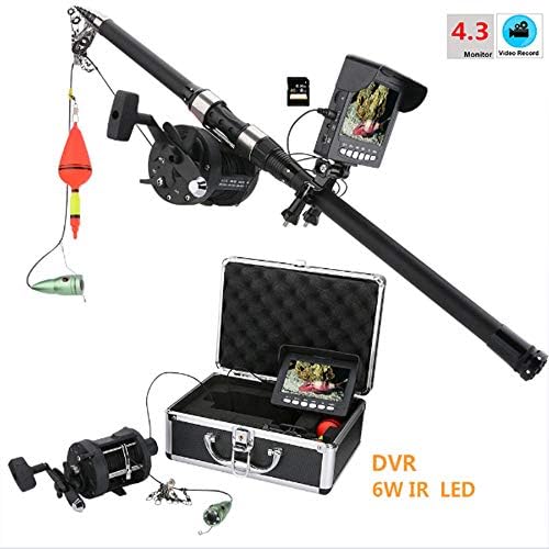 Dayangiii Fish Finder,15M HD 1000TVL Underwater Ice Fishing Camera Sea wheel Video Fish Finder IR LED 165 Degrees Angle 4.3" LCD 6W