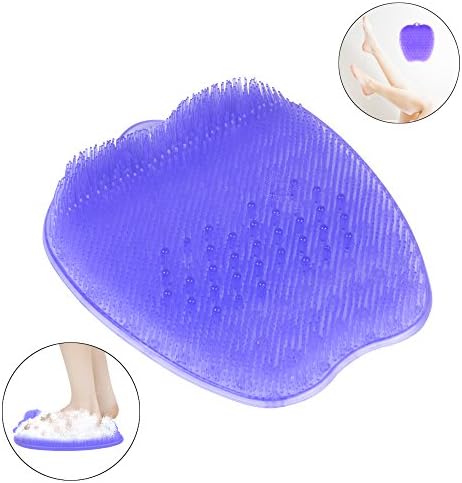 Shower Foot Scrubber Massager &amp; Cleaner for Shower Floor with Suction Cup Improves Foot Circulation &amp; Reduces Foot Pain Purple KIAYACI