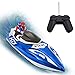 KOLAMAMA Remote Control Boat, RC Boat for Kids&Adults,2.4Ghz 4CH Electric Racing Boat for Pools and Lakes,Kids Boat Toy-Blue(Boat King-A)