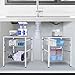 Simple Trending 2 Tier Under Sink Cabinet Organizer with Sliding Storage Drawer, Desktop Organizer for Kitchen Bathroom Office, Stackable, Chrome