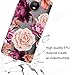 BAISRKE Moto G5s Plus Case, Moto G5S+ Case with Flower Slim Shockproof Clear Floral Pattern Soft Flexible TPU Back Cove for Moto G5s Plus & G5S+ (2017)[Purple Pink]