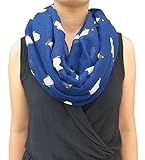 Lina & Lily Penguin Print Infinity Loop Women's Scarf (Blue)