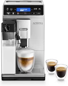 Amazon.com: Delonghi máquina de café espresso súper automática con  molinillo ajustable, caldera doble, espumador de leche, fabricante para  preparar café expresso, capuchino, latte, macchiato y blanco plano.  ETAM29660SB Autentica : Hogar y