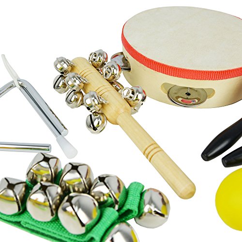 A-STAR AP0017 Children's Handheld Percussion Set, Set of 10 Pieces