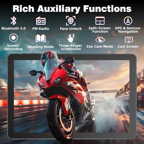 10 Inch Android Tablet, Android 15 with 18GB RAM + 128GB ROM (1TB Expandable), Octa-Core, 1280x800 IPS HD Touchscreen, 5MP+8MP Dual Camera, 6000mAh, Tablet with Face Unlock, Gaming, Widevine L1