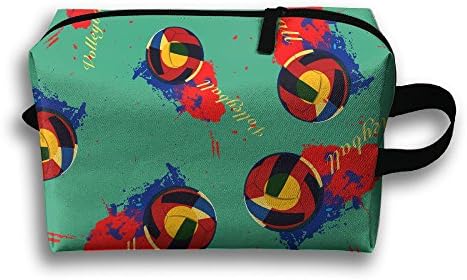 Colorado Flag Volleyball Watercolor Multifunctional Cosmetic Bag Zipper Makeup Bag