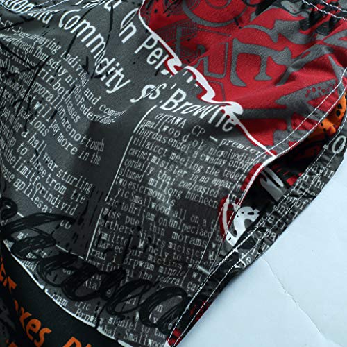 image for NUWFOR Men's Fashion Casual Printing Patchwork Beach Surfing Loose Sho