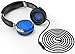 Sentey Headphones with Microphone Inline Control for Travel Running Sports Headset Gaming Hifi Audio for Kids Men Woman Strong Bass Earcup Rotation Ls-4231 Blue Phaint Transport Carrying Case Included