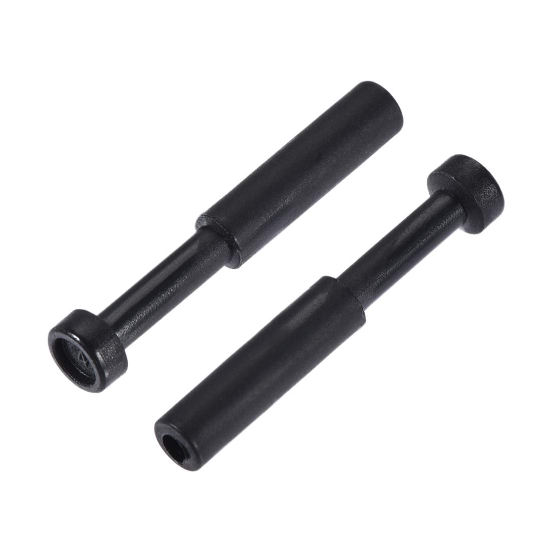 sourcing map Push to Connect Fittings, Cap Style Pneumatic Blanking Plugs, Fit for 4mm Inner Dia. Air Hose Tube Pipe, Plastic, Black, Pack of 20