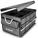 Knodel Car Trunk Organizer, Foldable Cover, Heavy Duty Collapsible Car Trunk Storage Organizer, Car Cargo Trunk Organizer with Lid (Gray) primary