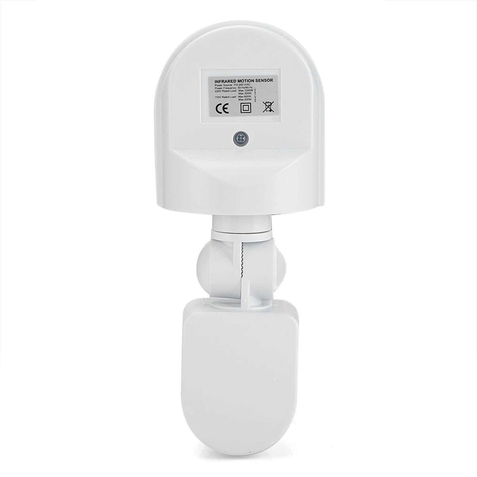 Pir Light Switch, IP65 Waterproof Adjustable PIR Body Motion Infrared Sensor Detector Light Bulb Switch, External Pir Sensor Pir Sensor Home Lighting Switch with 160° Detection Range