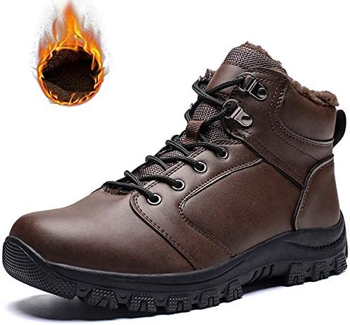 Mens Snow Boots Waterproof Outdoor Hiking Shoes Anti-Slip Ankle Sneakers Fur Lined Warm Winter Boots for Men
