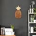 Totally Bamboo Pineapple Shaped Bamboo Wood Cutting Board and Charcuterie Board, 14-3/8