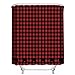 FAMILYDECOR Custom Buffalo Check Bear Applique Shower Curtain 66