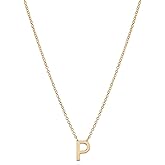 Fwlisesa Gold Initial Necklaces for Women Women, 14K Gold Plated Tiny Letter Pendant Necklace Personalized Cute Name Initial Necklaces Dainty Gold Necklace Aesthetic Jewelry Gifts for Women