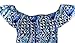 Mr.Seven Womens Ruffle Off-The-Shoulder One-Piece Swimsuit(XL, Blue)