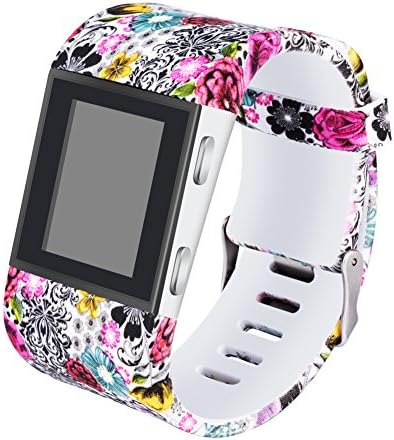 Gealpoor For Fitbit Surge, Replacement Adjustable Band Strap for Fitbit Surge (Flower, Small)