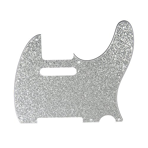 D'Andrea Pro Tele Guitar Pickguard, Silver Sparkle