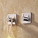 KES Adhesive Wall Hooks, Bathroom Towel Hook, Adhesive Hooks Heavy Duty for Bathroom, Kitchen, Closet, SUS304 Stainless Steel Brushed Finish 4 Pack, A7060-2-P4
