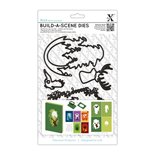 docrafts Xcut Build-A-Scene Dies-Shadow Box Forest, 6-Pack