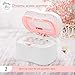 (Upgraded) MEMI Dreamy Wipes Warmer | Holder | Easy-USE | Perfect Gift |(Pink Rose))