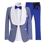 SOLOVEDRESS Men's Two-Piece Tuxedo Groomsmen Suits