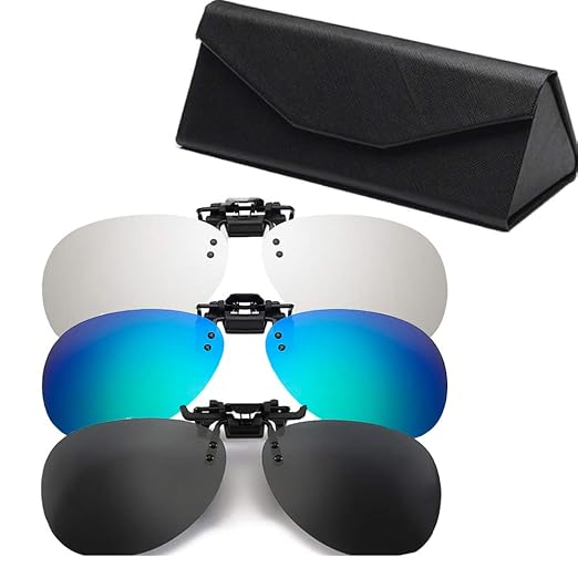 BSET BUY Sonnenbrillen-Clip auf Flip Up polarisierte Linse, Unisex