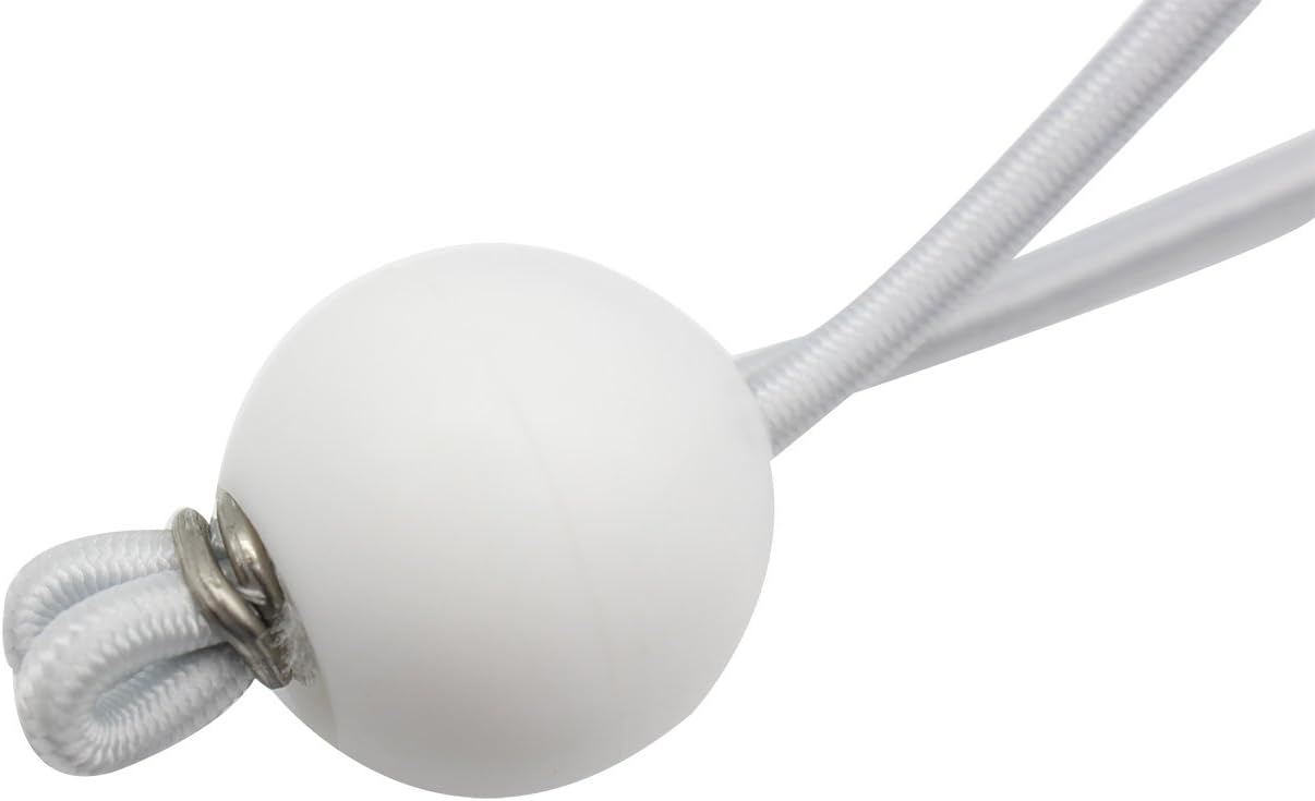 Comtops Heavy Duty 6" 100 PC Ball Bungee Canopy Tarp Tie Down Cord White Color Bonus 6 PK Mini Bungee Cord - - 