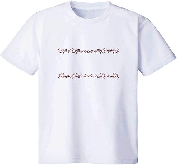 Amazon ライン素材 草花ライン Tシャツ 半袖 白 黒 植物ライン シルエットライン ダサい かわいい カッコイイ シュール 面白い じょーく おもしろ Tシャツ カットソー 通販