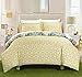 Chic Home Ibiza 3 Piece Duvet Cover Set Bedding with Decorative Shams, King, Yellow