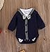 Baby Boys 2pcs Gentleman Bodysuit Bowtie Romper Overalls Newborn Clothes (0-3M, Gentleman)