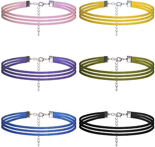 Angenca Black Colorful Tassel Tattoo Choker Necklace For Women Girls