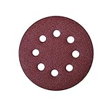 POWERTEC 45100 A/O Hook & Loop 8 Hole Disc, 6