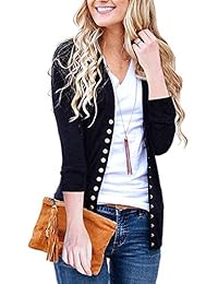 Cowear Women's S-3XL Solid Casual Cardigans