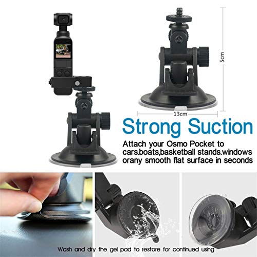 LtrottedJ 360Â° Car Windshield Suction Mount Fix Bracket Desktop Stand for DJI OSMO Pocket