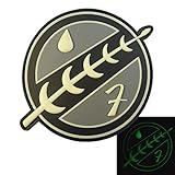 Boba Fett Crest 3D Star Wars Glow Dark Mandalorian GITD PVC Rubber 3D Velcro Patch