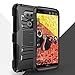 LG V20 Case With Tempered Glass Screen Protector,IDEA LINE(TM) Heavy Duty Armor Shock Proof Dual Layer Holster Locking Belt Swivel Clip with Kick Stand - Black