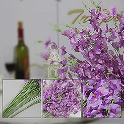 WELMATCH Light Purple Artificial Orchids Faux