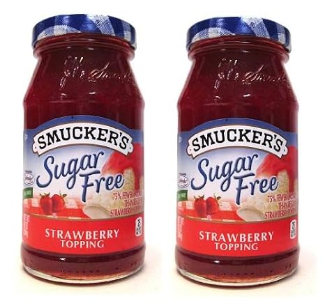 Smucker's toppings - strawberry Water strawberries (adds a trivial amount of sugar), maltitol syrup, sorbitol, pectin, Natural (051500002735)