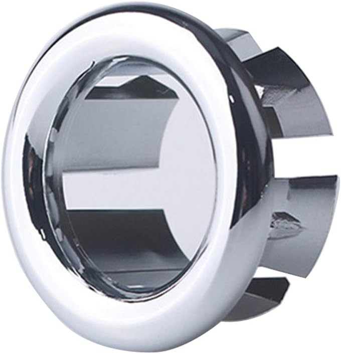 thumbnail image 2 of Uxcell Sink Basin Trim Overflow Cover Insert In Hole Round Caps Silver 2 of 13