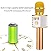 EMISH Wireless Karaoke Microphone 3-in-1 Microphone Speaker 2600mAh Portable Karaoke Machine Built-in Bluetooth Speaker Machine for iPhone Android Smartphone or Pc(Golden)