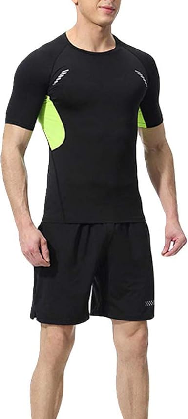 Wolfleague Ensemble Homme Shorts Tee Shirt Rapide Homme Tops Legging Sport Short Collant Pour Workout Running Yoga Jogging Amazon Fr Vetements Et Accessoires