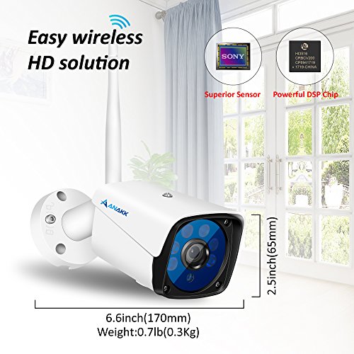 Anakk Wireless WiFi Security Camera 720P Home Surveillance IP Camera with Night Vision Motion Detection 3.6mm Lens Outdoor IP66 Waterproof SD Card Slot - Thumbnail 6