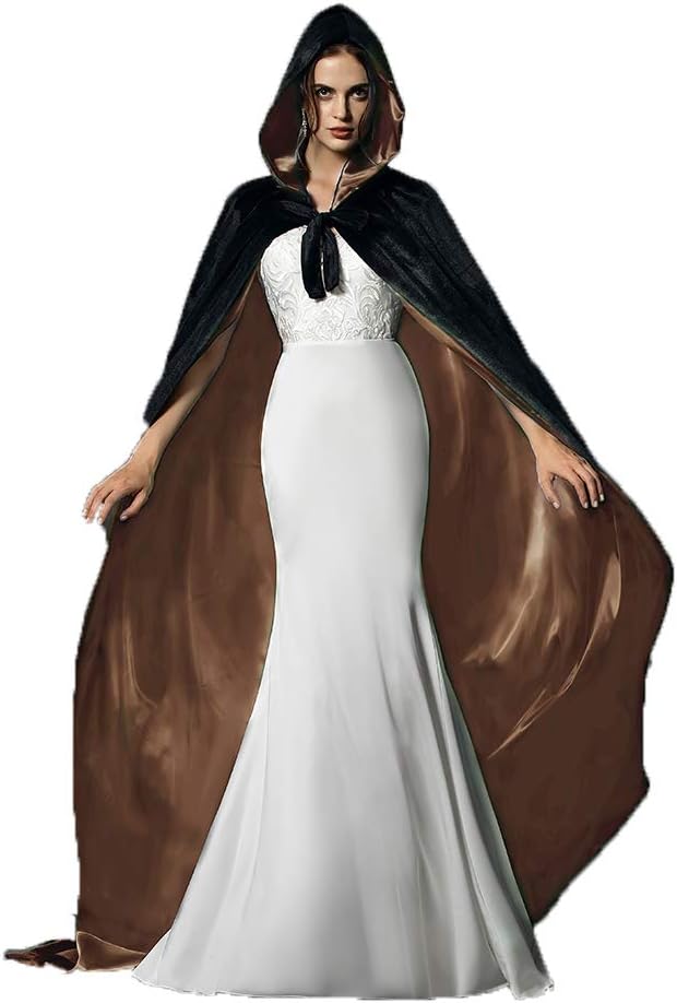 Halloween Capes Red Cloak Hooded Cloak Black Cape Witch Cloak for Men