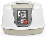 Petface Hooded Corner Cat Litter Tray 56L x 38W x 46H cm with Scoop view 8