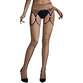 ShawGobow Polka Dot Garter Tights,Patterned Suspender Stockings For Women,Sexy Pantyhose Rave Night Club Fit Size 00-10