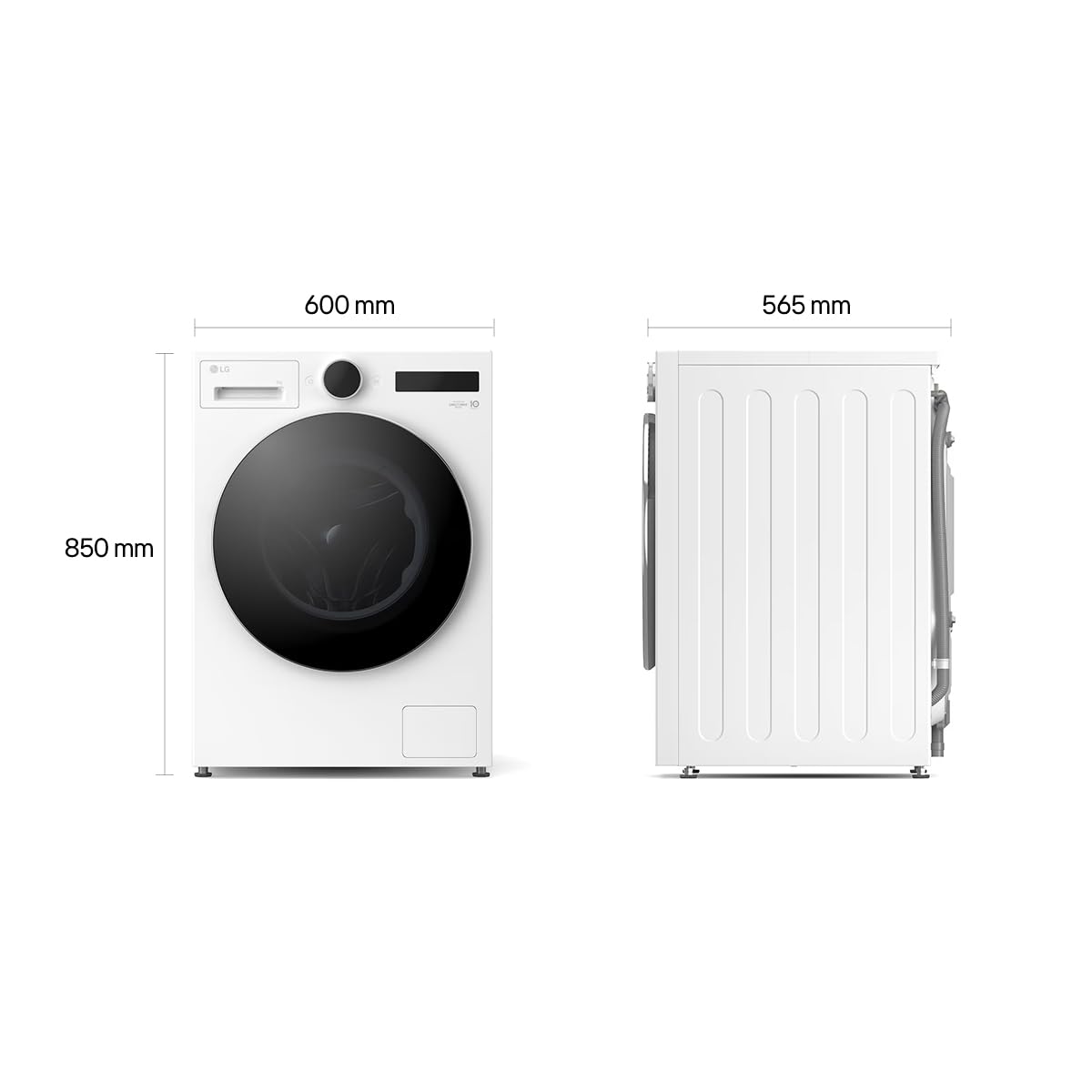 LG F4WX9092 Waschmaschine (9 kg, Energieklasse A-55%, 1.350 U/Min.) mit AI Wash, Easy-Touch Drehregler, TurboWash 360, Weiß 5
