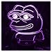 Such Wow! 3D LED Pepe the Frog Meme Desk Table Bedroom Night Light Lamp - Touch/Remote Controlled, 7 Different Colors, 8.5